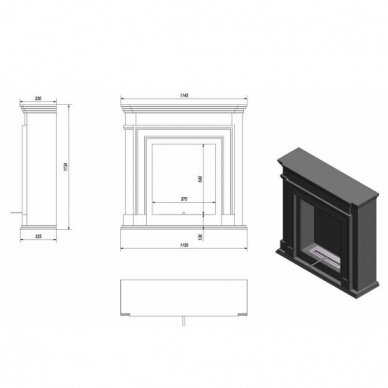 KRATKI LEGIONIS WHITE free standing bioethanol fireplace (Kopija) 3