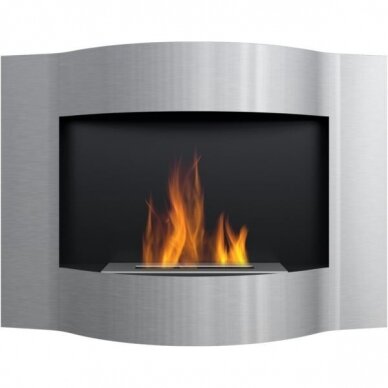 KRATKI LIMA STAINLESS bioethanol fireplace wall-mounted 1