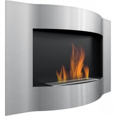 KRATKI LIMA STAINLESS bioethanol fireplace wall-mounted