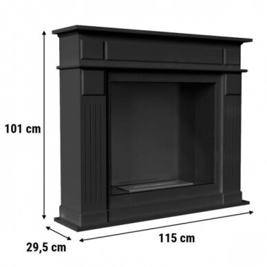 KRATKI NOVEMBER BLACK free standing bioethanol fireplace 4