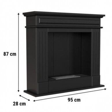 KRATKI NOVEMBER P BLACK free standing bioethanol fireplace (Kopija) 7