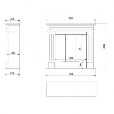 KRATKI NOVEMBER P WHITE free standing bioethanol fireplace 5