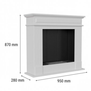 KRATKI NOVEMBER P WHITE free standing bioethanol fireplace 4