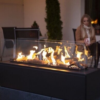 KRATKI PATIO HORIZONTAL M STEEL outdoor gas fireplace 6