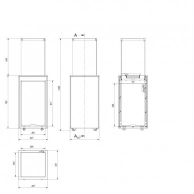 KRATKI PATIO MINI M STEEL gāzes kamīns 7