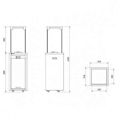 KRATKI PATIO SLIM LIGHT CERAMIC WHITE gaasikamin 3