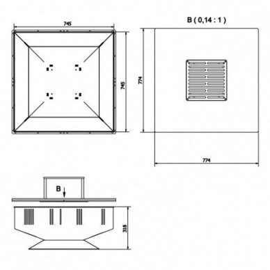 KRATKI QUADRUM GRILL Gartenfeuerstelle 3