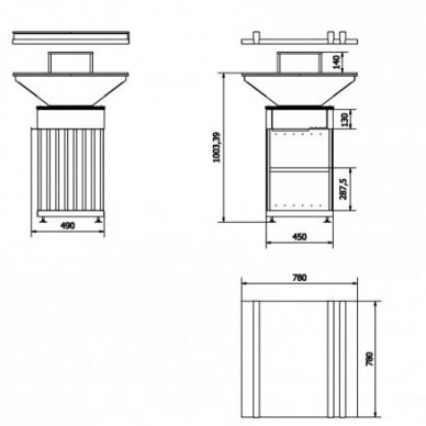 KRATKI QUADRUM VERTICAL GRILL чаша для костра 4