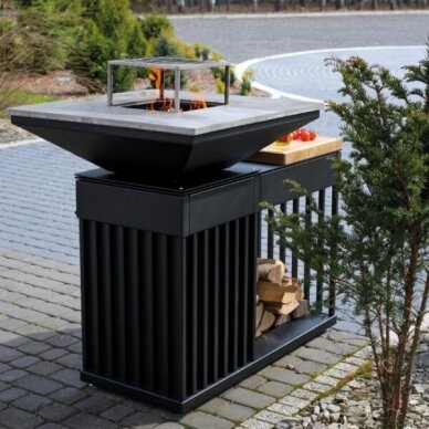 KRATKI QUADRUM WOOD GRILL lõkkealus 2