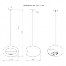 LE FEU SILVER SKY 120 biožidinys pakabinamas iš lubų