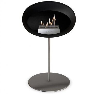 LE FEU BLACK GROUND STEEL LOW 50 free standing biofireplace 1