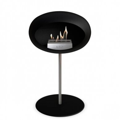 LE FEU BLACK GROUND STEEL LOW 50 free standing biofireplace