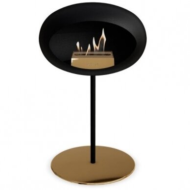 LE FEU BLACK GROUND STEEL LOW 50 ROSE GOLD BLACK free standing biofireplace