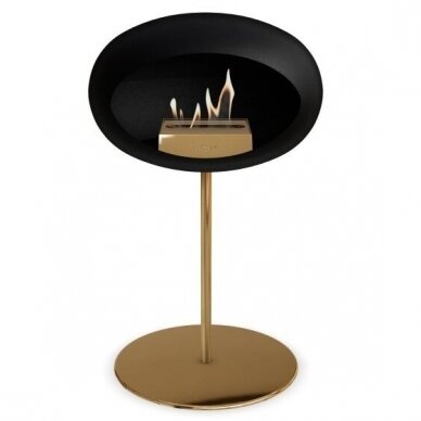 LE FEU BLACK GROUND STEEL LOW 50 ROSE GOLD free standing biofireplace