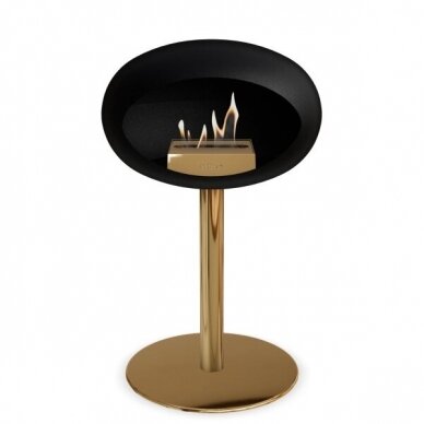 LE FEU BLACK GROUND STEEL LOW 50 ROSE GOLD free standing biofireplace