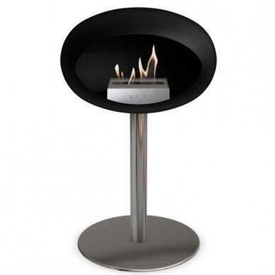 LE FEU BLACK GROUND STEEL LOW 50 STEEL free standing biofireplace