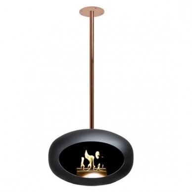 LE FEU BLACK SKY 120 ROSE GOLD ceiling mounted bioethanol fireplace 1