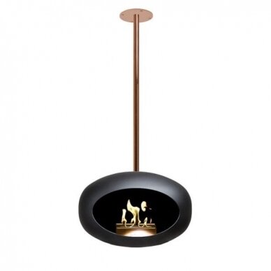 LE FEU BLACK SKY 140 ROSE GOLD ceiling mounted bioethanol fireplace 1