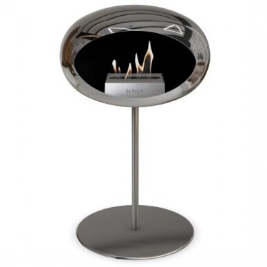 LE FEU CHROMED ROSE GOLD GROUND STEEL LOW 50 free standing biofireplace