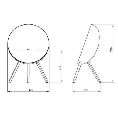 LE FEU EYE BLACK-MIRROR free standing biofireplace 1