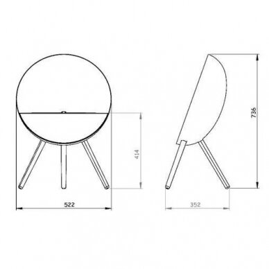 LE FEU EYE WHITE-WHITE-SMOKED free standing biofireplace 1