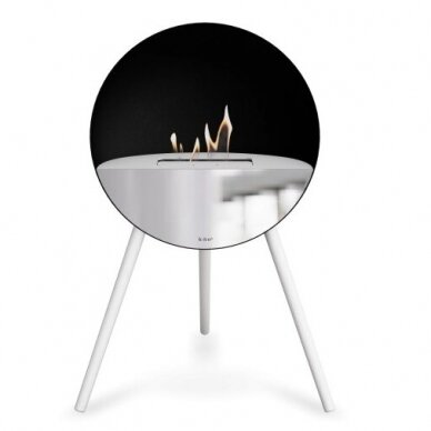 LE FEU EYE WHITE-MIRROR free standing biofireplace