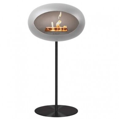 LE FEU GROUND NICKEL STEEL HIGH 80 free standing biofireplace