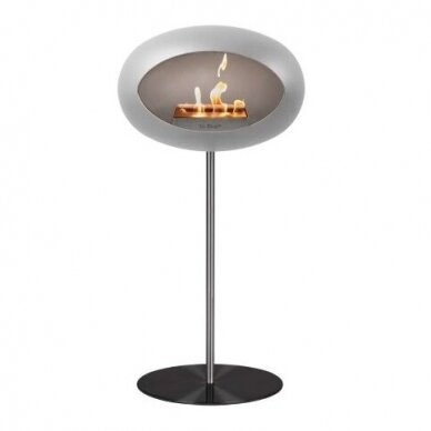 LE FEU GROUND NICKEL STEEL HIGH 80 free standing biofireplace