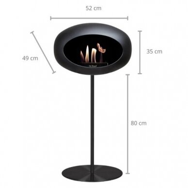 LE FEU GROUND STEEL BLACK HIGH 80 переносной биокамин 1