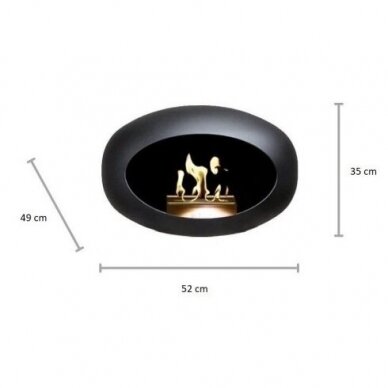 LE FEU WALL BLACK bioethanol fireplace wall-mounted 3