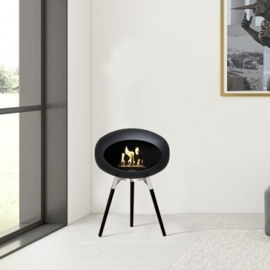 LE FEU GROUND WOOD 45 BLACK free standing biofireplace