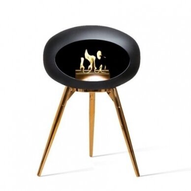 LE FEU GROUND WOOD 45 BLACK ROSE GOLD free standing biofireplace