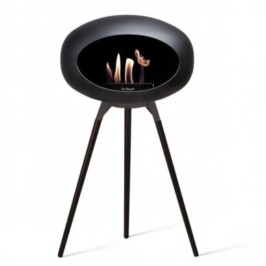 LE FEU GROUND WOOD 79 BLACK free standing biofireplace