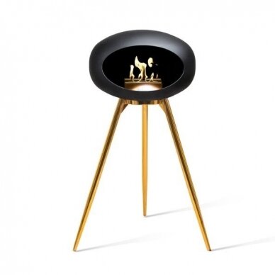 LE FEU GROUND WOOD 79 BLACK ROSE GOLD free standing biofireplace