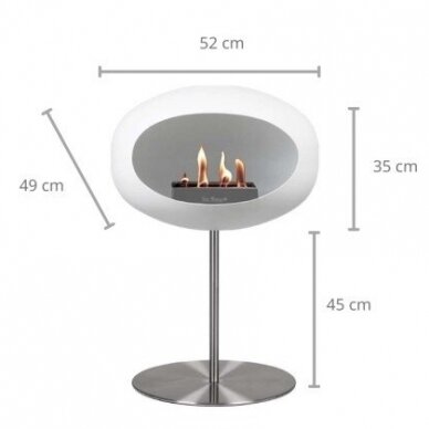 LE FEU MOCCA GROUND STEEL LOW 50 free standing biofireplace (Kopija) 1