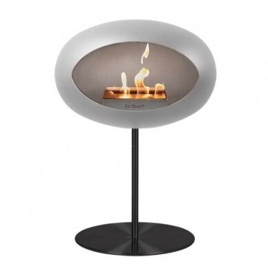 LE FEU NICKEL GROUND STEEL LOW 50 free standing biofireplace