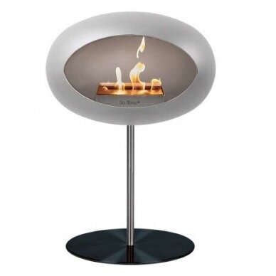 LE FEU NICKEL GROUND STEEL LOW 50 free standing biofireplace