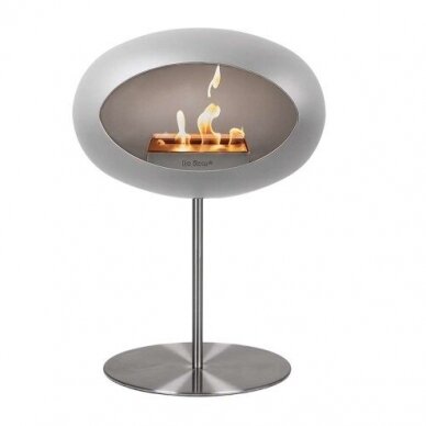 LE FEU NICKEL GROUND STEEL LOW 50 free standing biofireplace