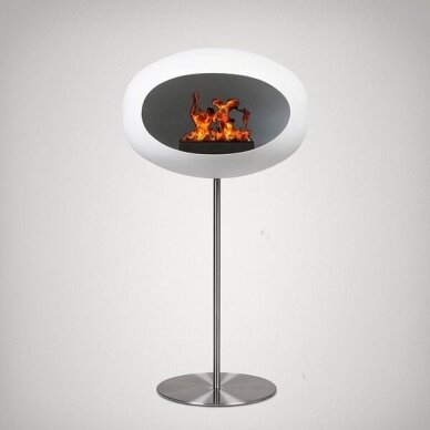 LE FEU STEEL WHITE HIGH 80 free standing biofireplace