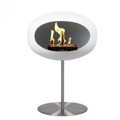 LE FEU WHITE GROUND STEEL LOW 50 STEEL free standing biofireplace