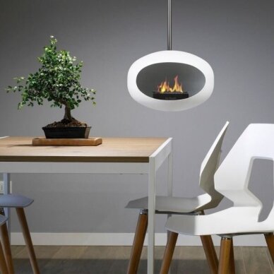 LE FEU WHITE SKY 120 ceiling mounted bioethanol fireplace 1