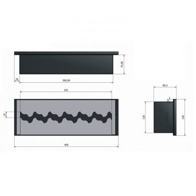 PBIOKOMINKI FALA 400 bioethanol fireplace insert