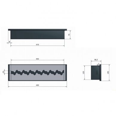 PBIOKOMINKI FALA 450 bioethanol fireplace insert