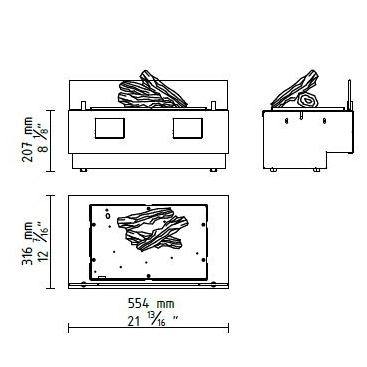 PLANIKA L-FIRE automatic bioethanol fireplace burner 1