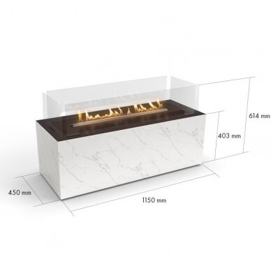 PLANIKA BOX DAZE 990 free standing bioethanol fireplace 1