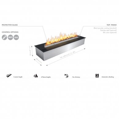 PLANIKA FLA3+ 1190 automatic bioethanol fireplace burner 5