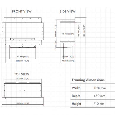 PLANIKA FORMA 1000 PRIME FIRE 790 automatic bioethanol built-in fireplace 1