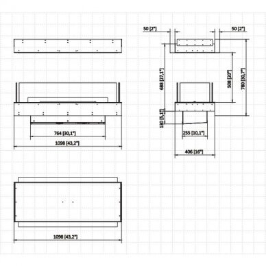 PLANIKA FORMA 1000 ISLAND FLA3 790 automatic bioethanol built-in fireplace 3