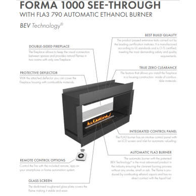 PLANIKA FORMA 1000 TUNEL FLA3 790 biokamin sisseehitatav 3