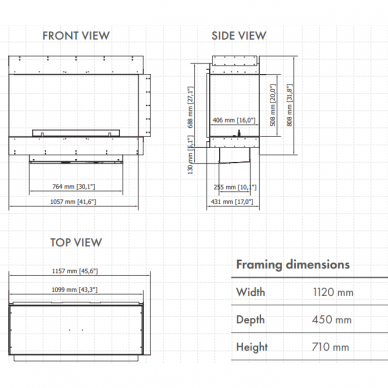 PLANIKA FORMA 1000LC PRIME FIRE 790 biokamin sisseehitatav 2